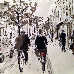 By bike (Amsterdam)
