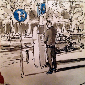 Man at the parking meter (Amsterdam)