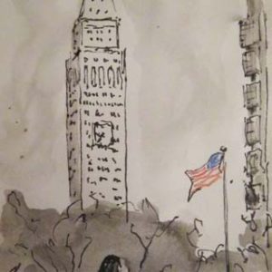 American flag on Madison Square Park (New York)
