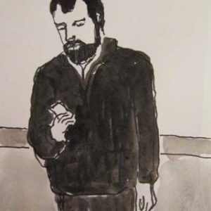 Beard and cellphone