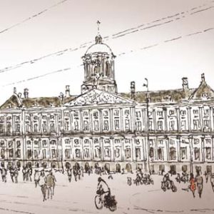 Dam Square, Amsterdam (label Brewery the Prael)