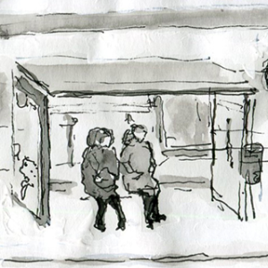 The stop in the snow (Amsterdam)