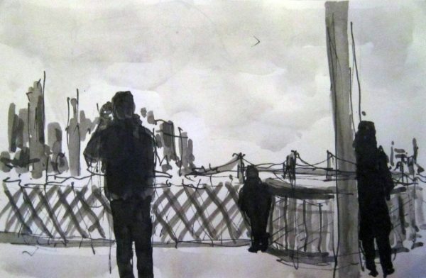 Manhattan view from Staten Island Ferry (New York)