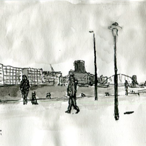 Snow on the Eastern Trade Wharf (Amsterdam)