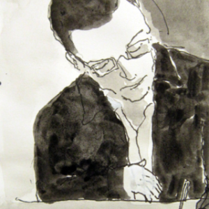 Writing man