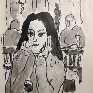 Staring in cafe somewhere in Amsterdam