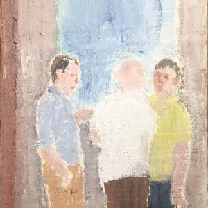 Gevonden - drie mannetjes (geschilderd in 1995, toen ik nog in kleur werkte)