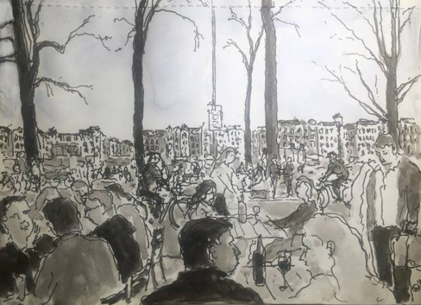 Zicht over het Ysbreeker terras