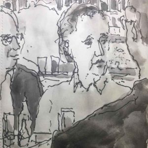 Talking and drinking in Welling