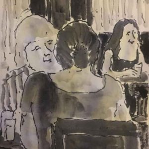Talking and drinking in Welling 2