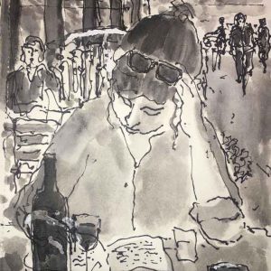 Woman and wine