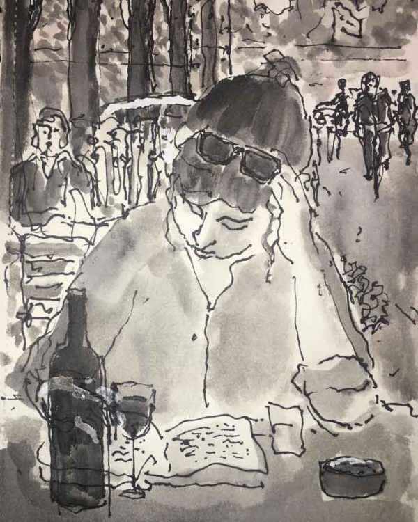 Woman and wine