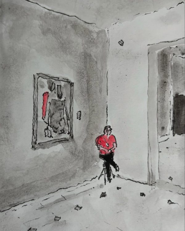 In the corner