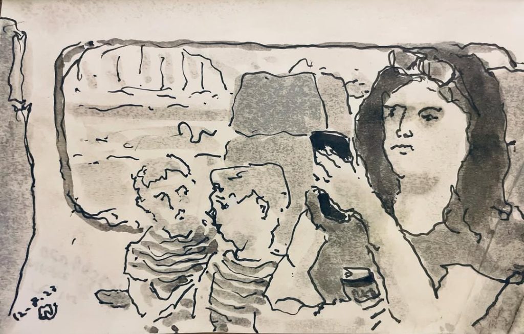 Mother and sons